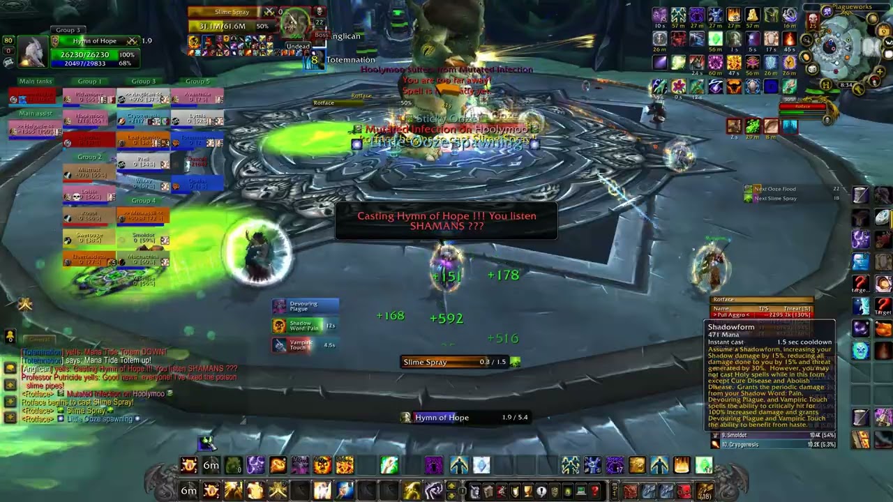 Warmane | Lordaeron | ICC 25nm - Rotface 🤢 | Shadow Priest PoV