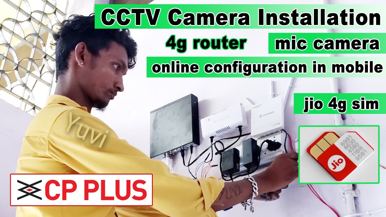 the a-z of cctv camera installation step-by-step instructions | cp plus dvr online with jio 4g sim