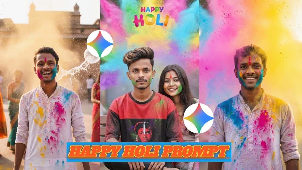 🫟Happy Holi | 🫟Trending Ai Photo Editing Prompts | Gemini New Viral Photo Editing Prompts
