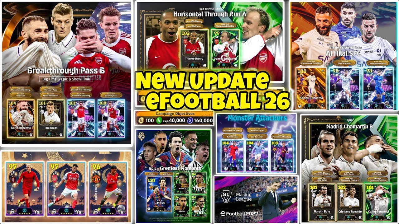 Big News 🔥😍!! Daily Games New Epic & Showtime Pack, New Campaign Free Rewards eFootball 2026 Mobile