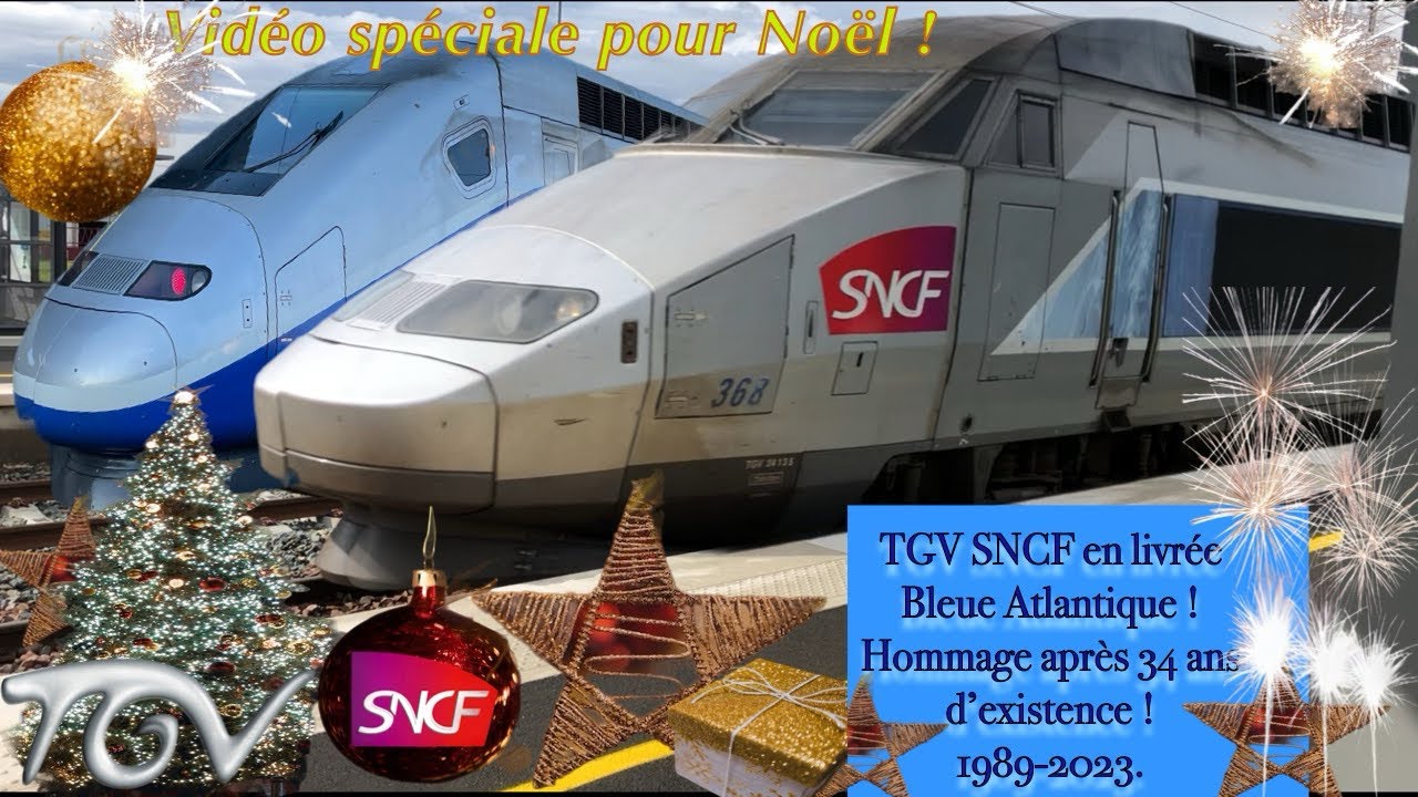 TGV SNCF 🟦⬜️ avec la livrée bleue atlantique.