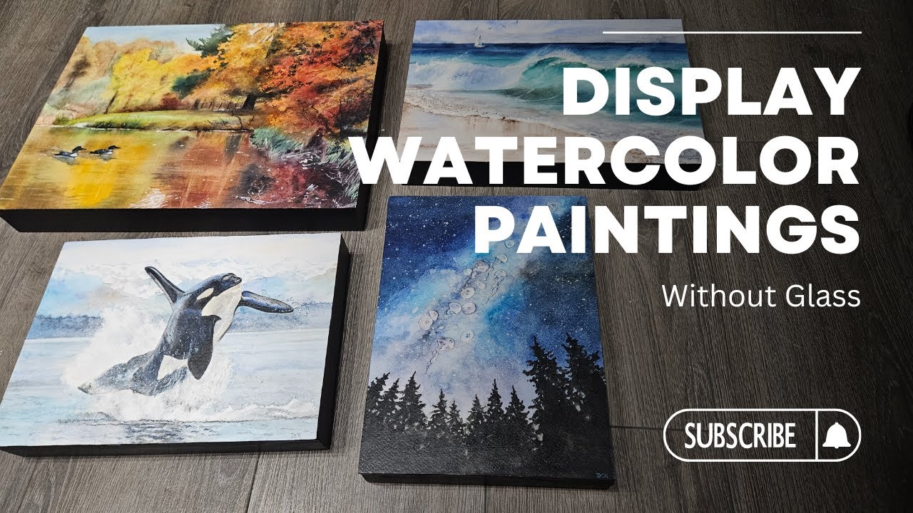 Framing Watercolor Paintings WITHOUT GLASS. Using wooden panels.