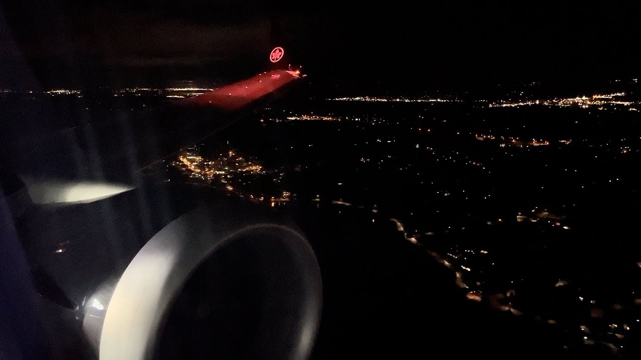 Air Canada Boeing 737 MAX 8 Night Landing at Montréal Trudeau Airport | YVR-YUL