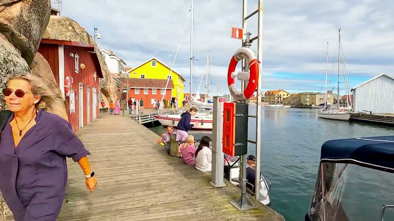 Smögenbryggan walk around on a summer day 4k
