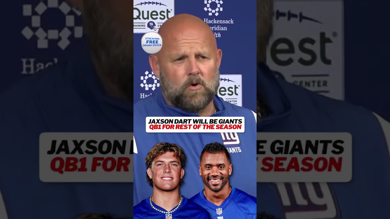 Russell Wilson will be QB2 moving forward for the Giants #nygiants #giants #jaxsondart