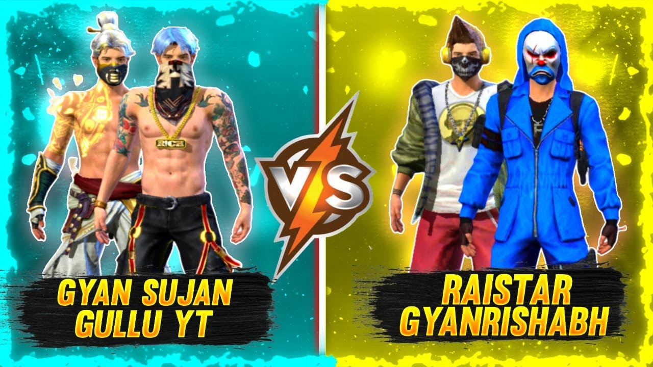 Gyan Sujan & Gullu YT vs Raister & Gyan Rishabh || Dou Challenge |  Pc vs Phone || Garena Free Fire