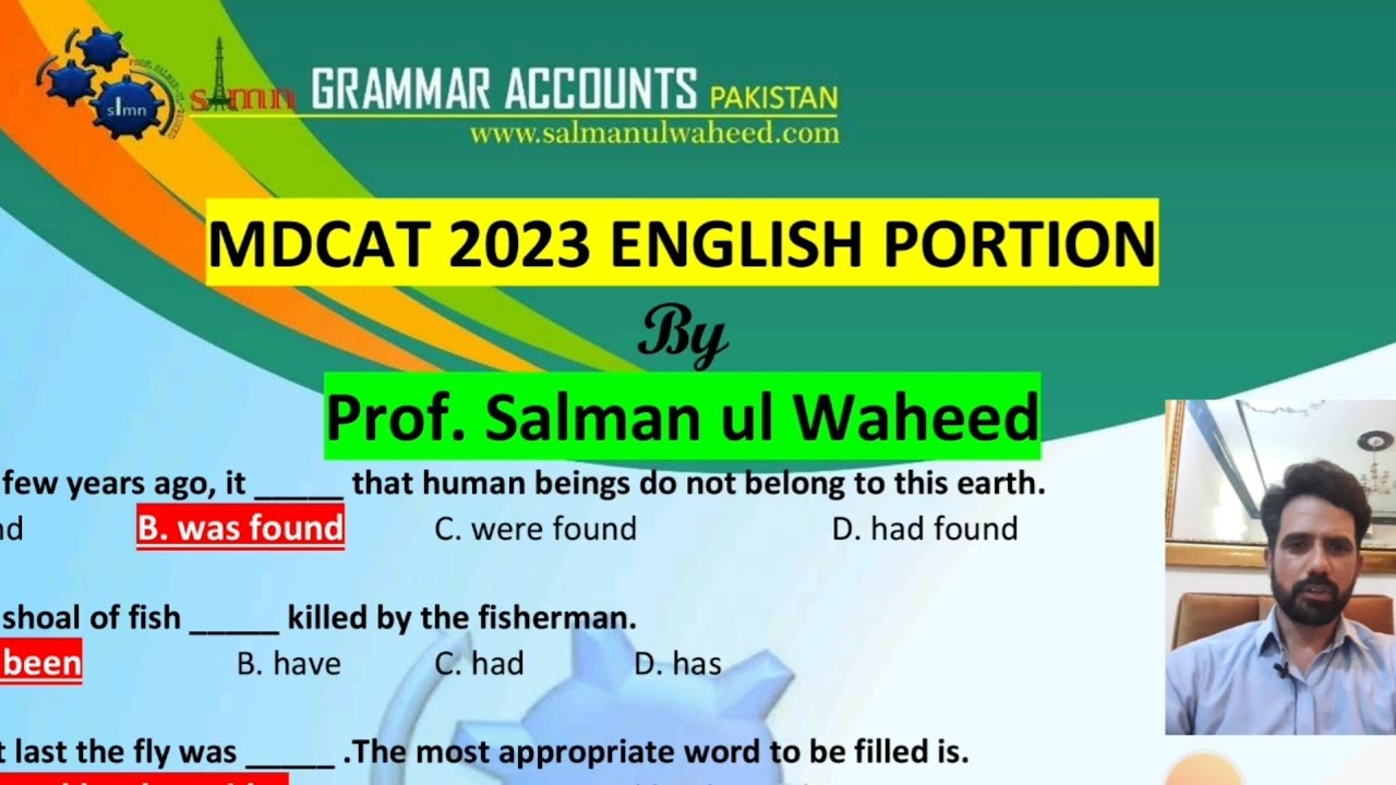 UHS MDCAT 2023 English Portion Discussion by Sir Salman ul Waheed