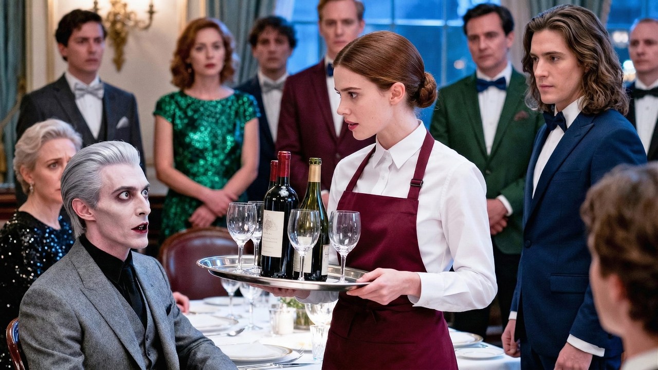 En la cena nadie entendía al rey vampiro italiano—hasta que la camarera habló su idioma.