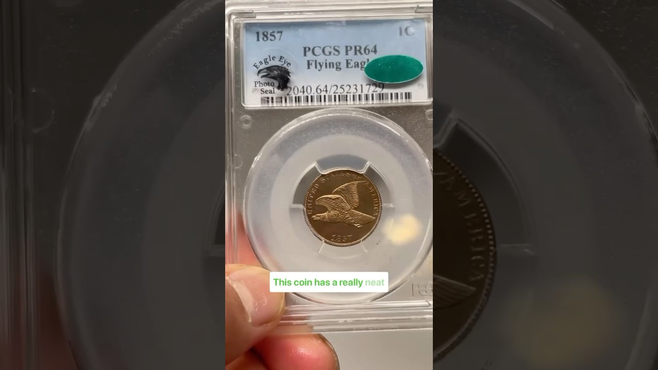 Coin of the Week. Awesome 1857 Proof Flying Eagle Cent! 