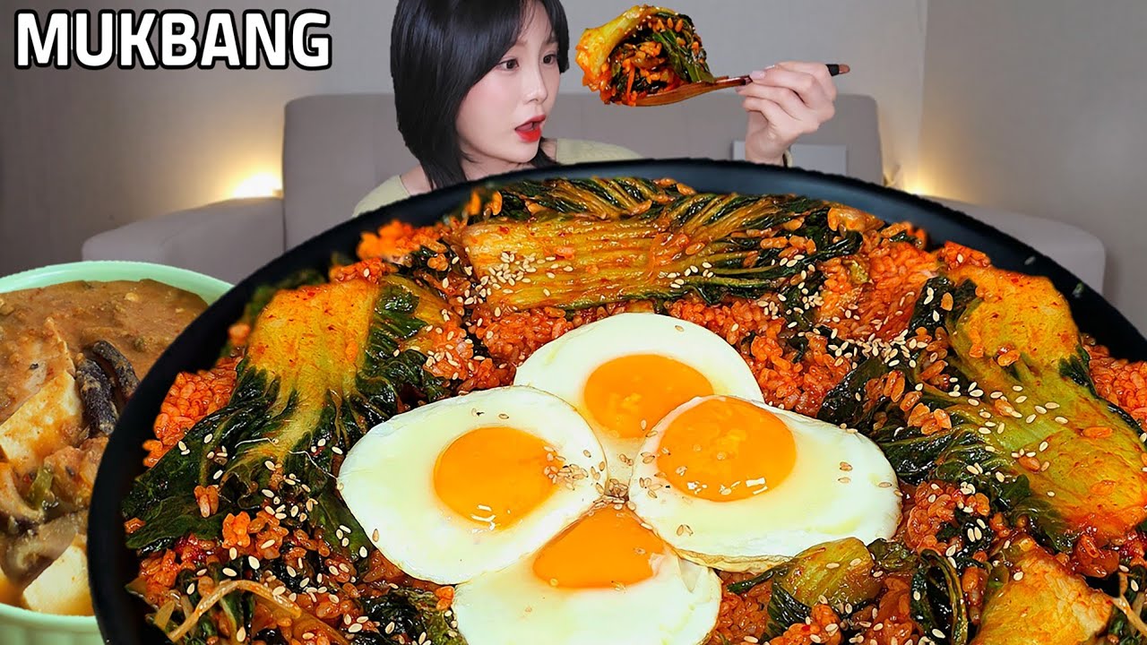 ASMR Сладкая сезонная весенняя капуста🍀 Пибимпап с бомдонгом и суп из соевой пасты Мукбанг