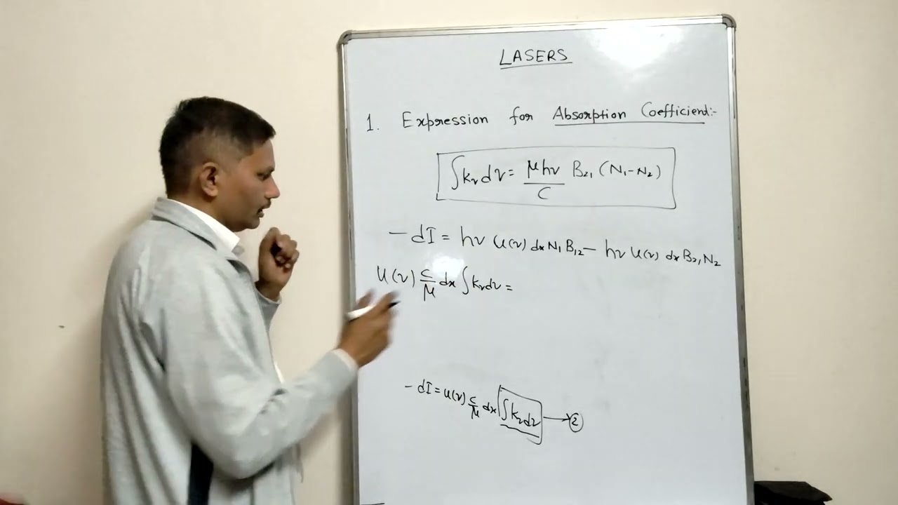 Expression for Absorption Coefficient lecture 7