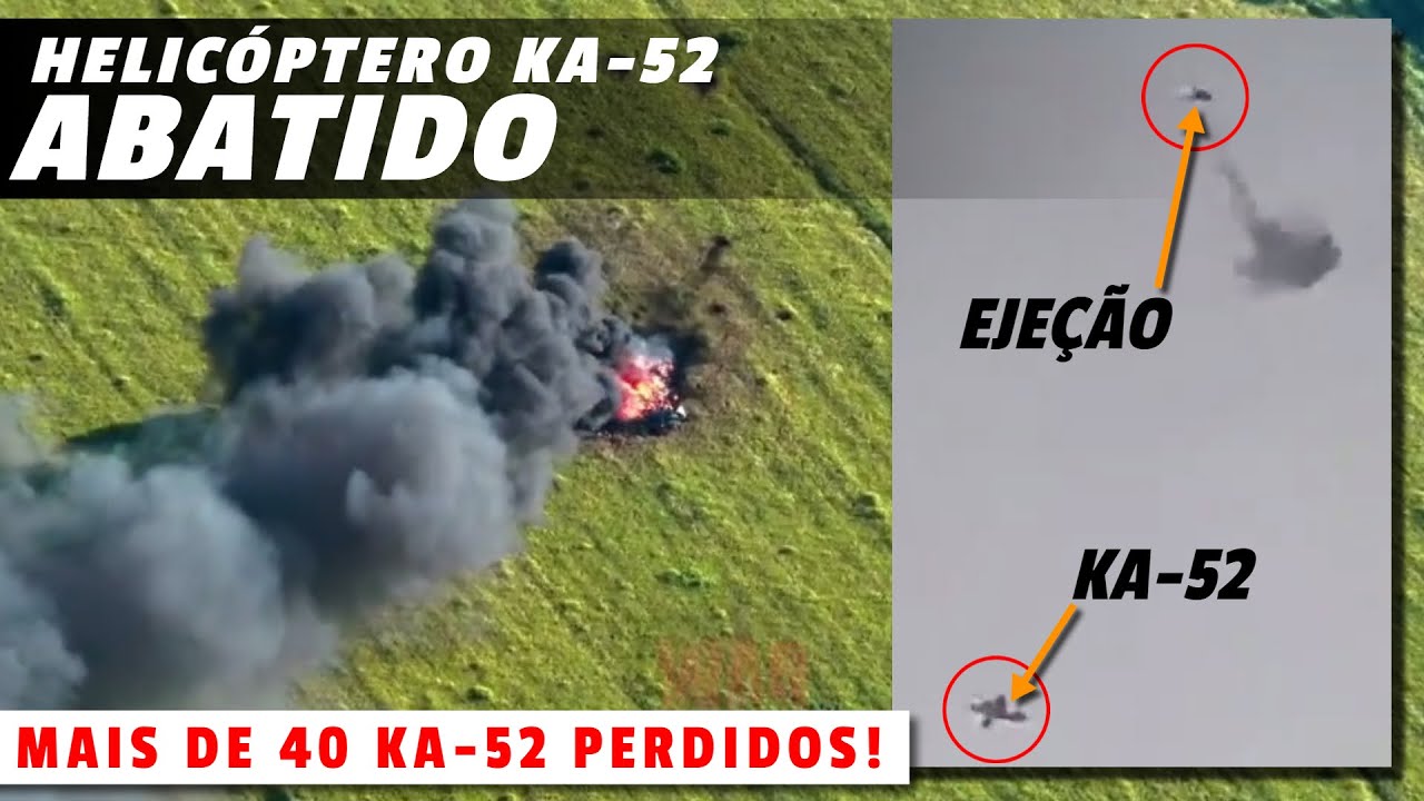 KA-52 abatido por sistema sueco RBS-70 (que equipa o Exército Brasileiro): Vídeo mostra ejeção
