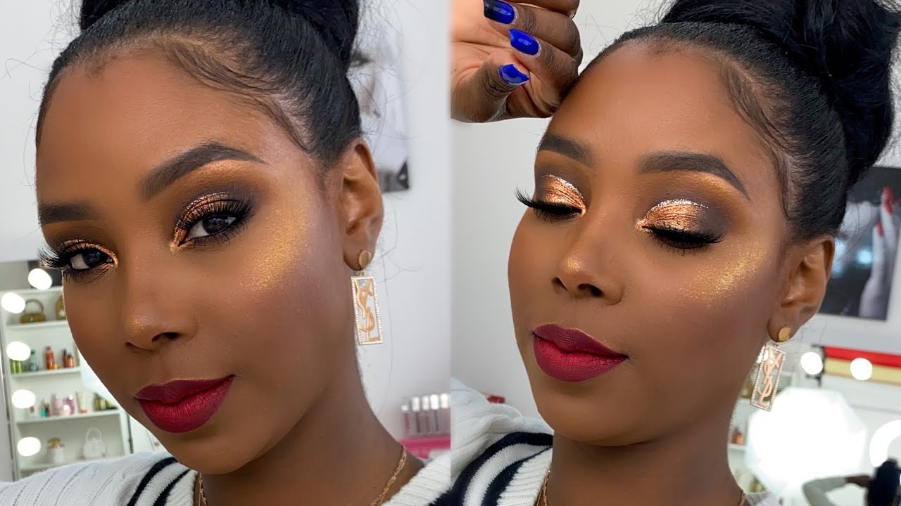 MAQUILLAJE AHUMADO MARRÓN EN PIEL NEGRA, MORENA | Mary Pulido