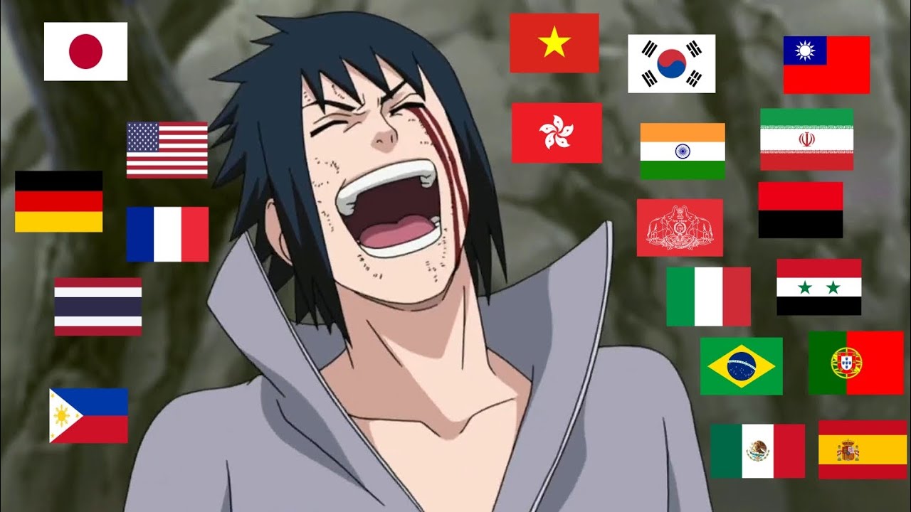 La risa de Sasuke en diferentes doblajes