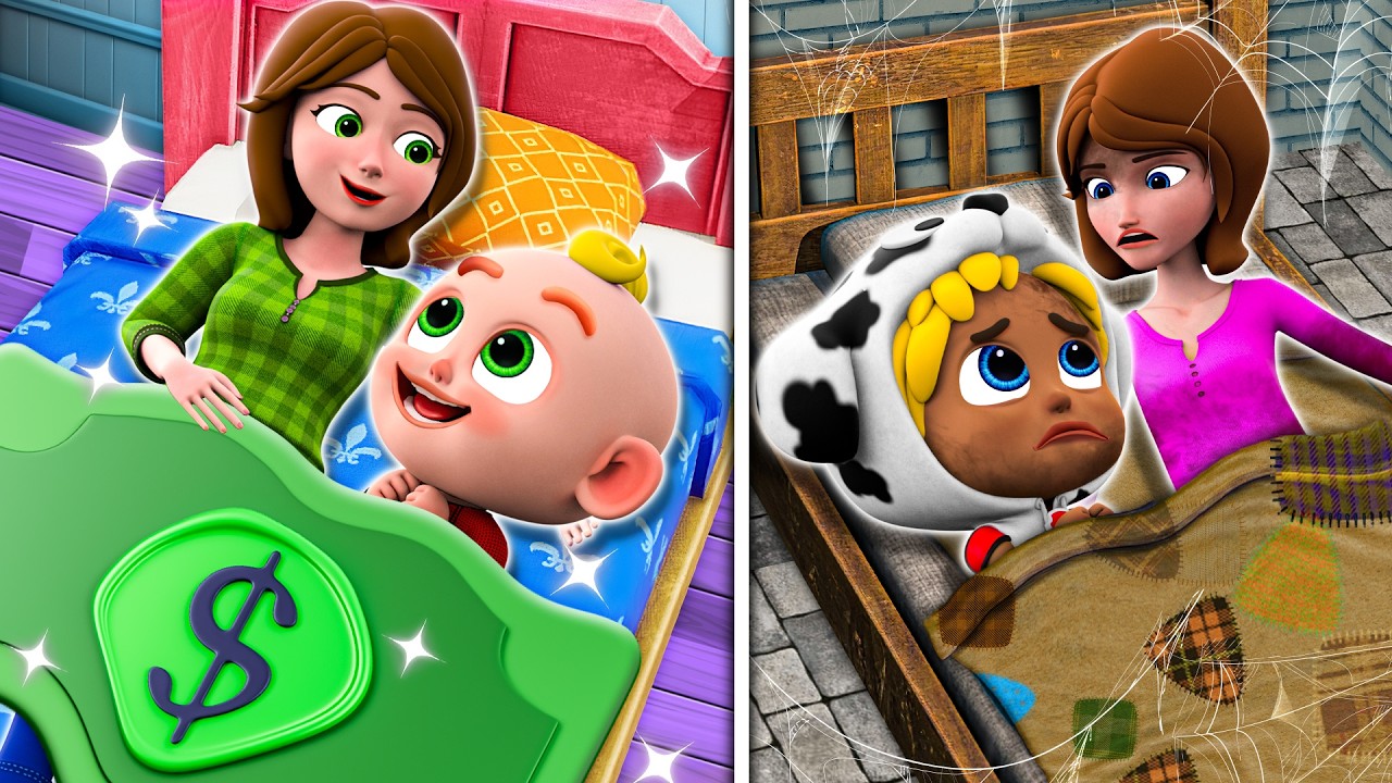 Rich Mom Vs Poor Mom! Taking Care of Mommy + More Nursery Rhymes & Kids Songs | PIB World