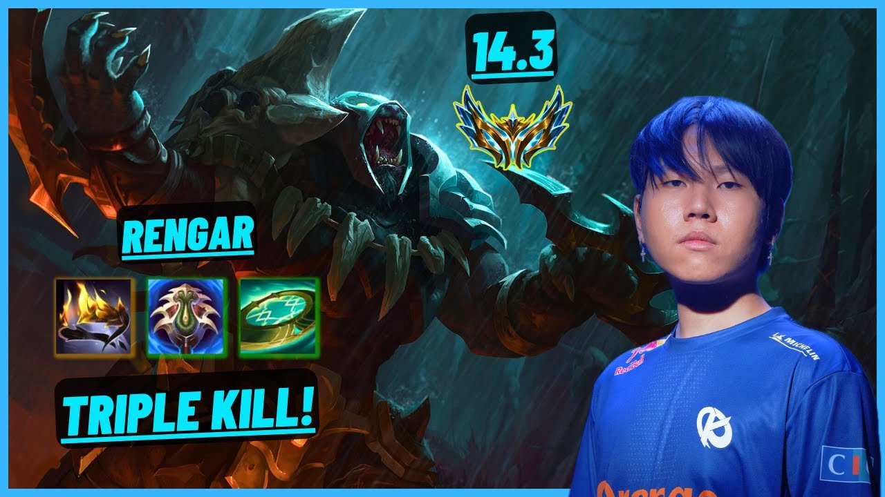 KC BO: RENGAR VS TDS TYNX: VI (JGL) TRIPLE KILL, DIVIN - EUW CHALLENGER - PATCH 14.3