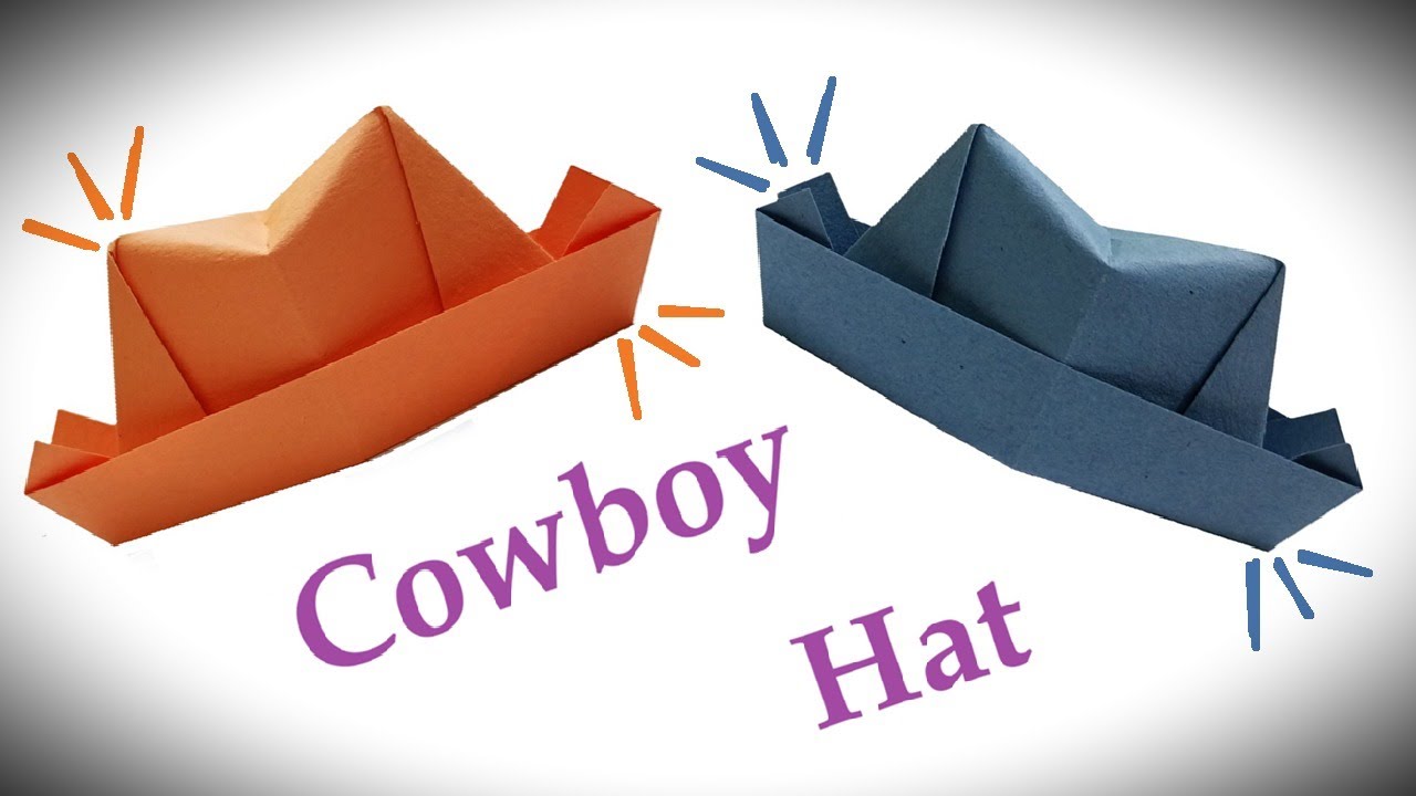 Make tiny COWBOY HAT with a paper | Easy Origami tutorial