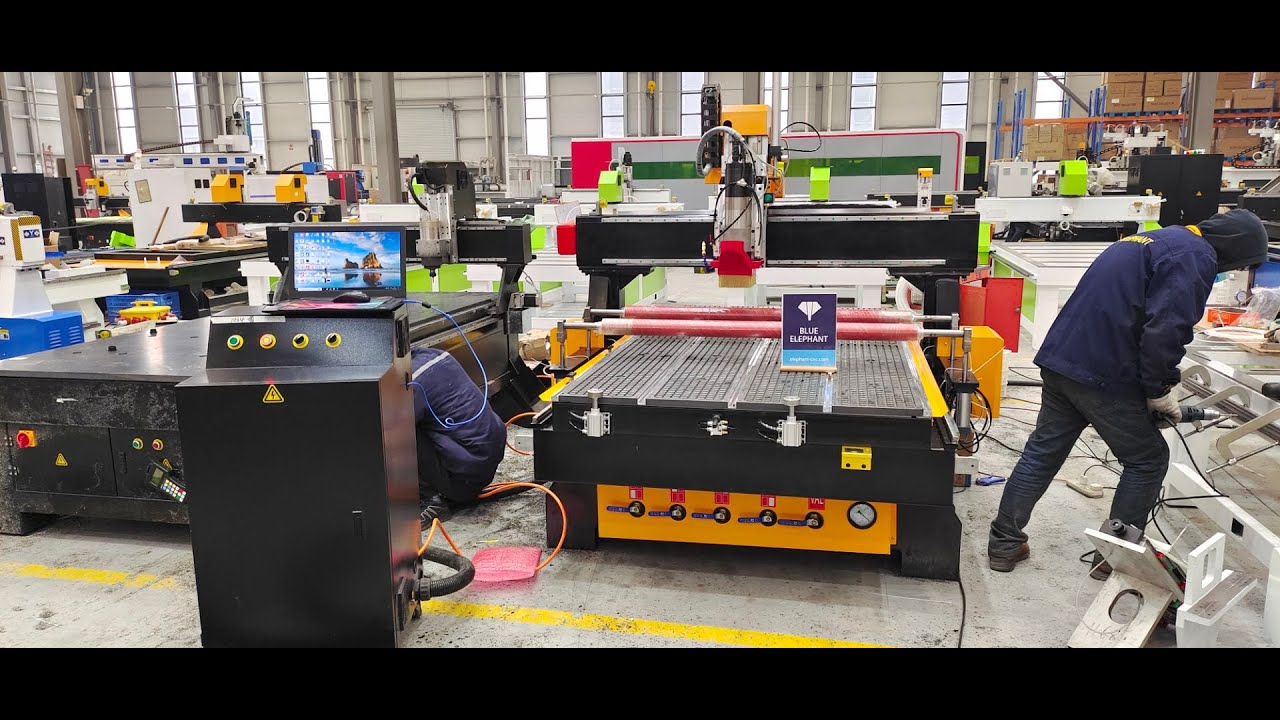 Blue Elephant 1325 manual tool changer cnc machine with auto tool changer spindle