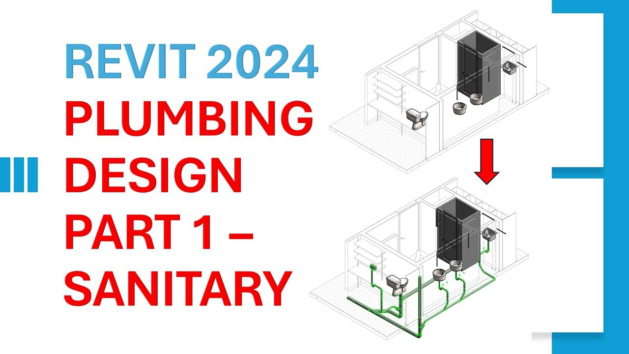 REVIT 2024 PLUMBING DESIGN: SANITARY PIPE LAYOUT