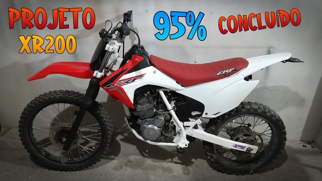 XR 200 COM ROUPA DA CRF 230 #40 - KIT CARENAGENS CFR 230 INSTALADAS E MAIS DETALHES