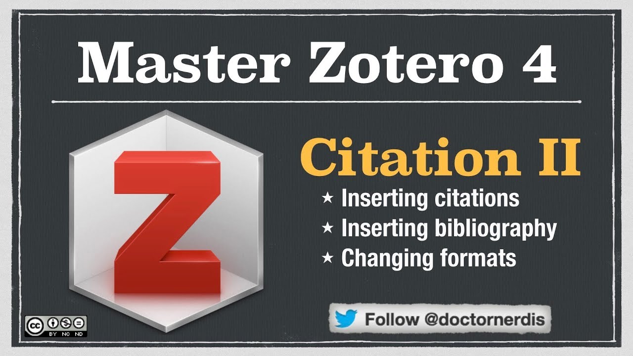 Zotero Tutorial: Inserting Citations into Texts