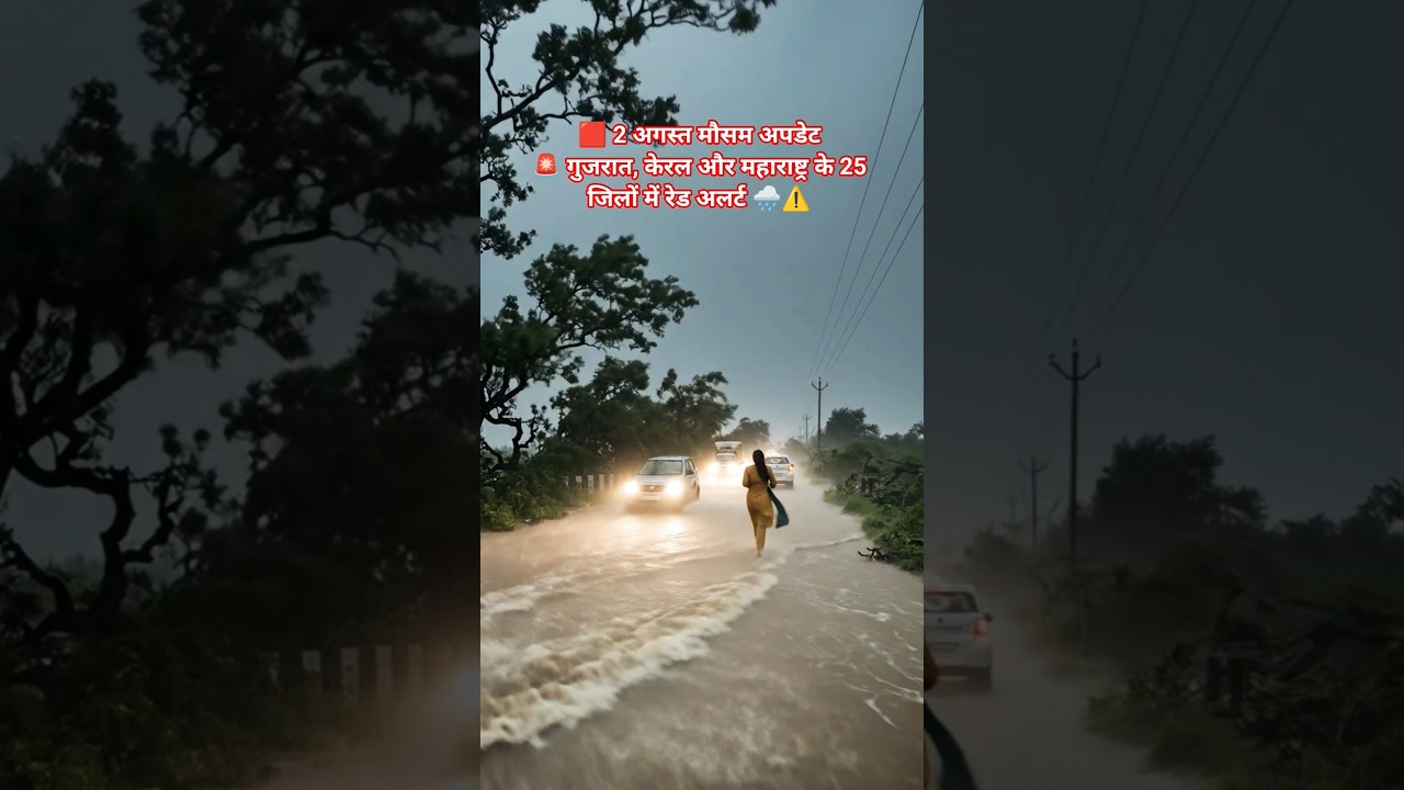 🚨 IMD Big Alert! 25 जिलों में Red Alert जारी 🌧️ | Aaj Ka Mausam Update #redalert #shorts