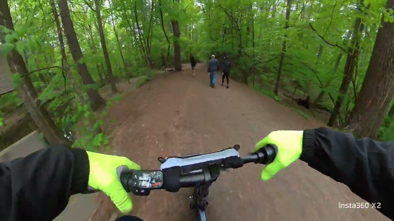 Off-road riding on the Fiido L3 Folding E-Bike Mine Falls Nashua NH