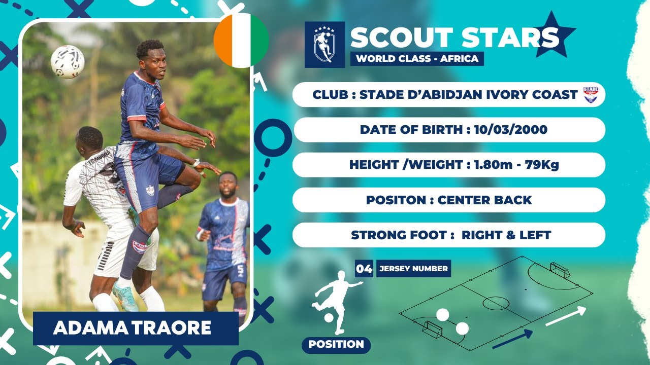 SCOUT STARS - ADAMA TRAORE [CENTER BACK] [STADE D'ABIDJAN] - CAF CHAMPIONS LEAGUE 25 [PART1]