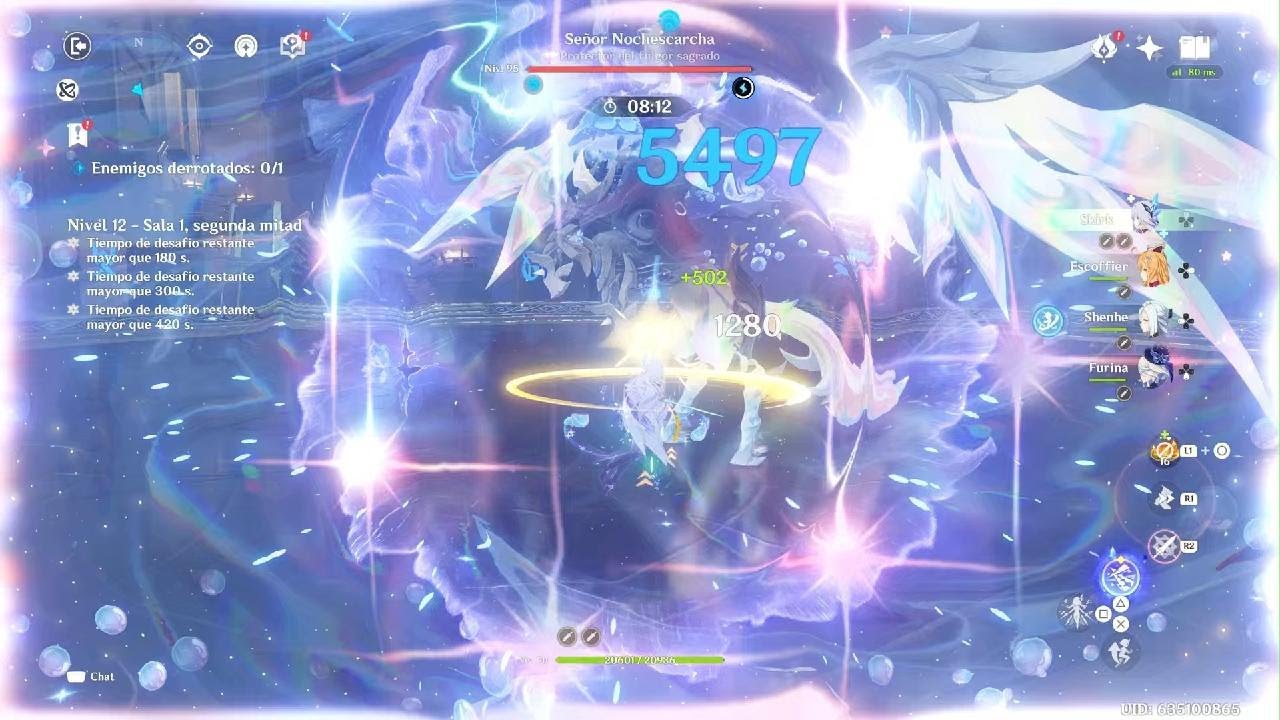 Genshin Impact Abismo 6.4 Ifa Electrocargado Lunar Skirk Shenhe Team