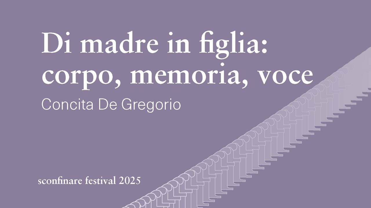 «Di madre in figlia: corpo, memoria, voce» | Incontro con Concita De Gregorio