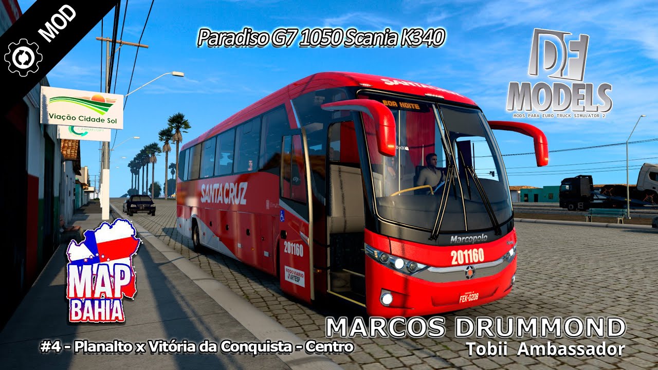 DF Models - Paradiso G7 1050 Scania K340 // Map Bahia - Real Scale 1:1 - ETS 2