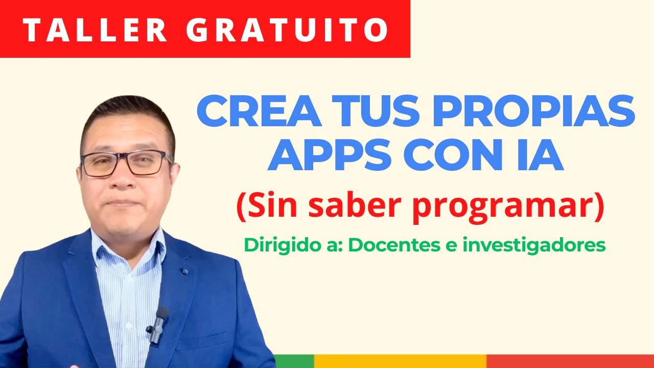 Crea tus propias #apps con #IA sin ser programador, para la enseñanza e investigación