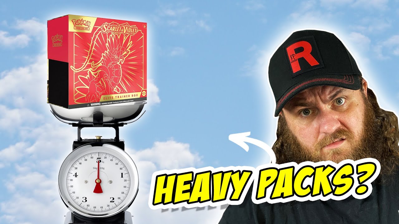 Weighing Pokemon Packs in the Scarlet & Violet Elite Trainer Box