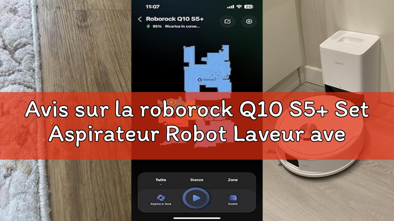 Avis sur la roborock Q10 S5+ Set Aspirateur Robot Laveur avec Station, 10000 Pa Aspiration, Vidage A