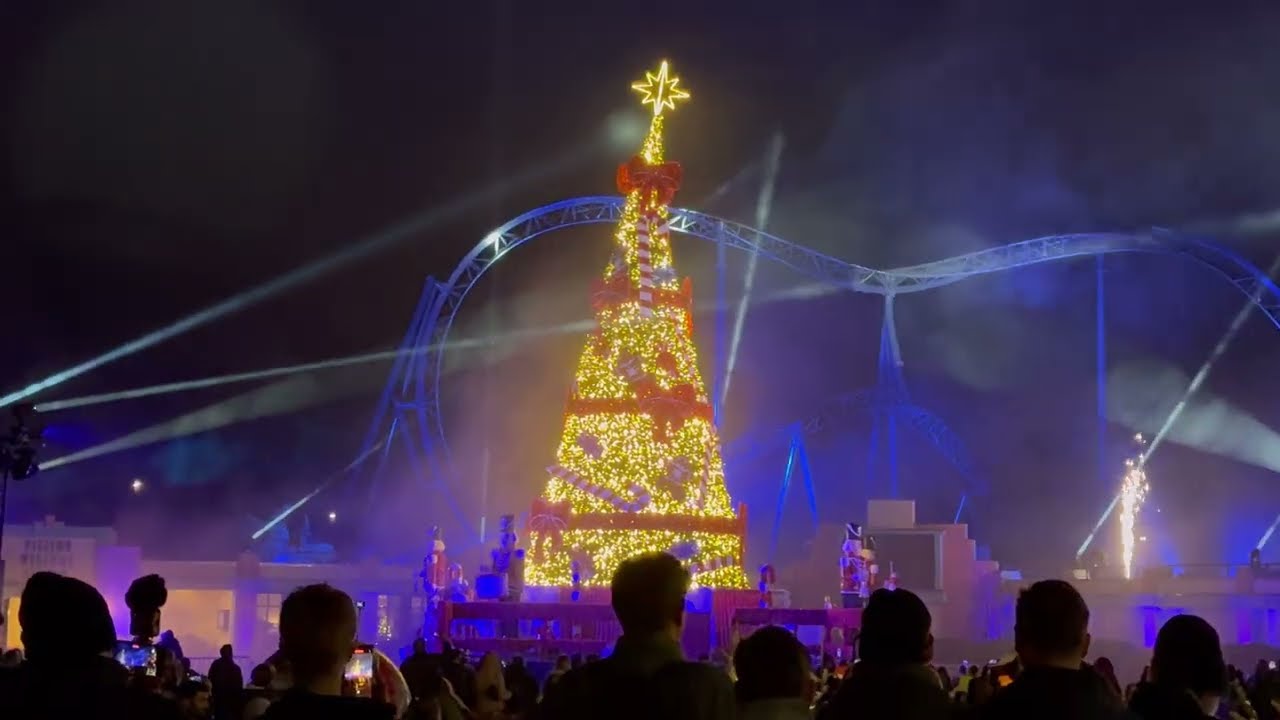 Hollywood Christmas Lights Abschluss show Movie Park Hollywood Chrismas 2025
