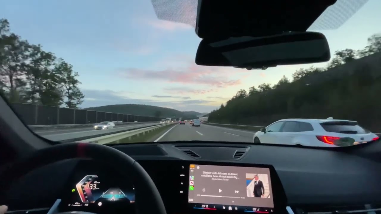 2024 X1 M35i - transmission in Sport mode POV driving Day 2.