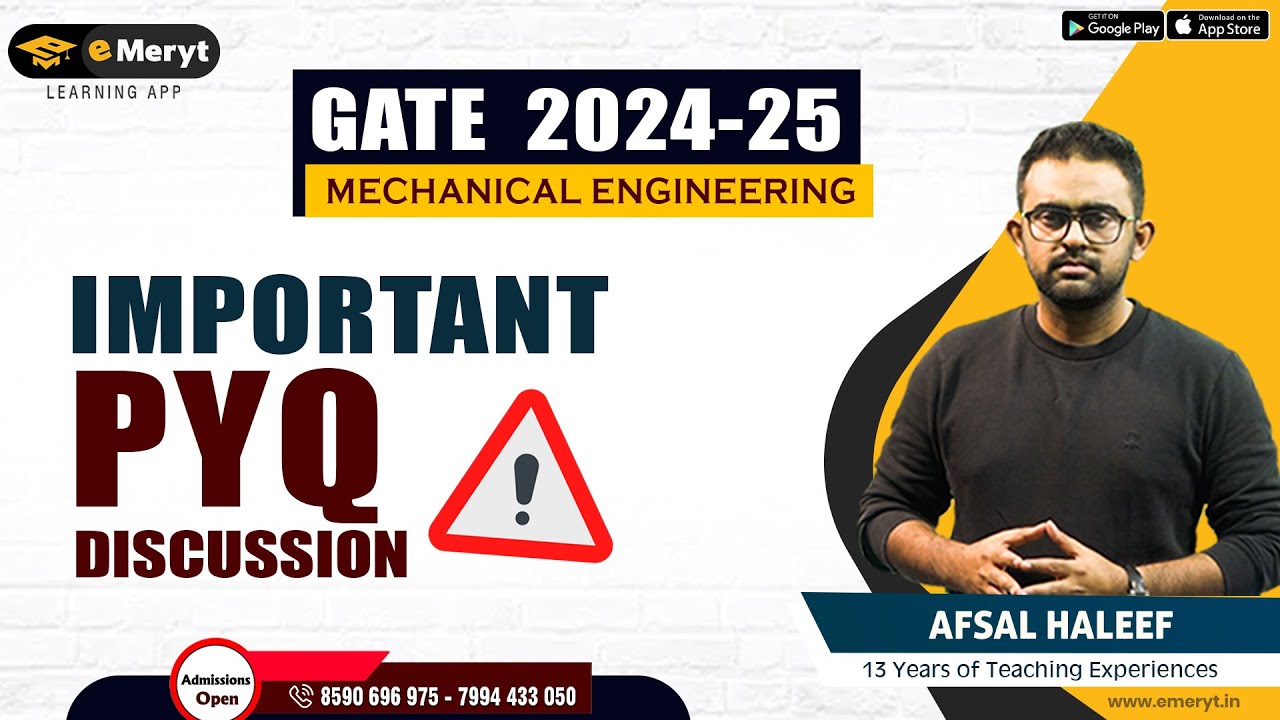 GATE Mechanical 2024-25 Important PYQ Discussion