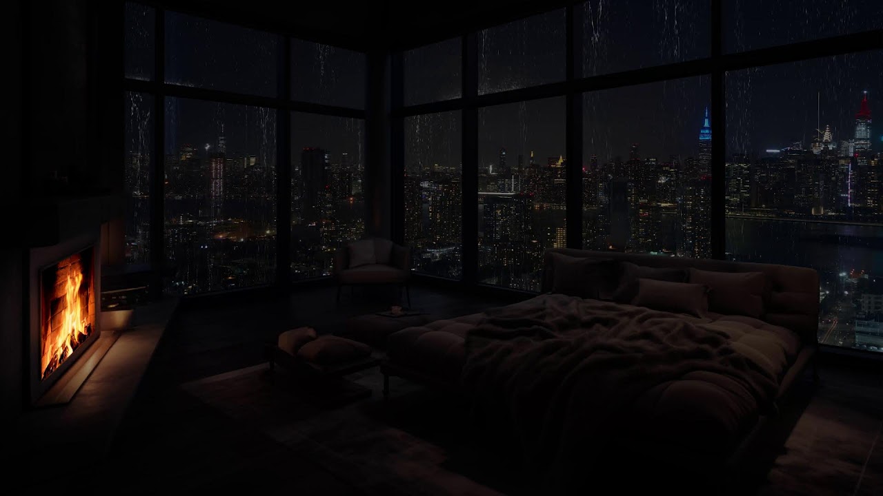 🌧️🏙️ Late Night City Rain – Cozy Apartment Ambience for Deep Sleep & Relaxation