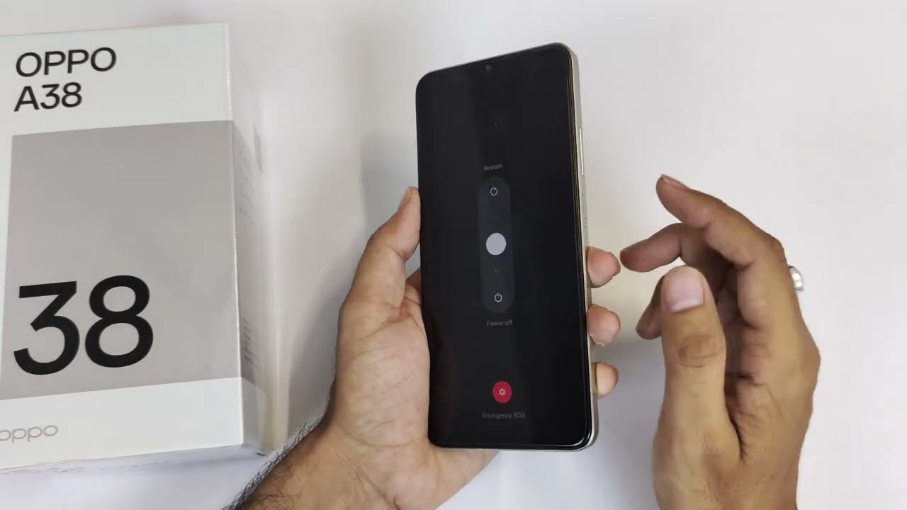 How to Power Off/Restart Oppo A38[English] | Power button settings.