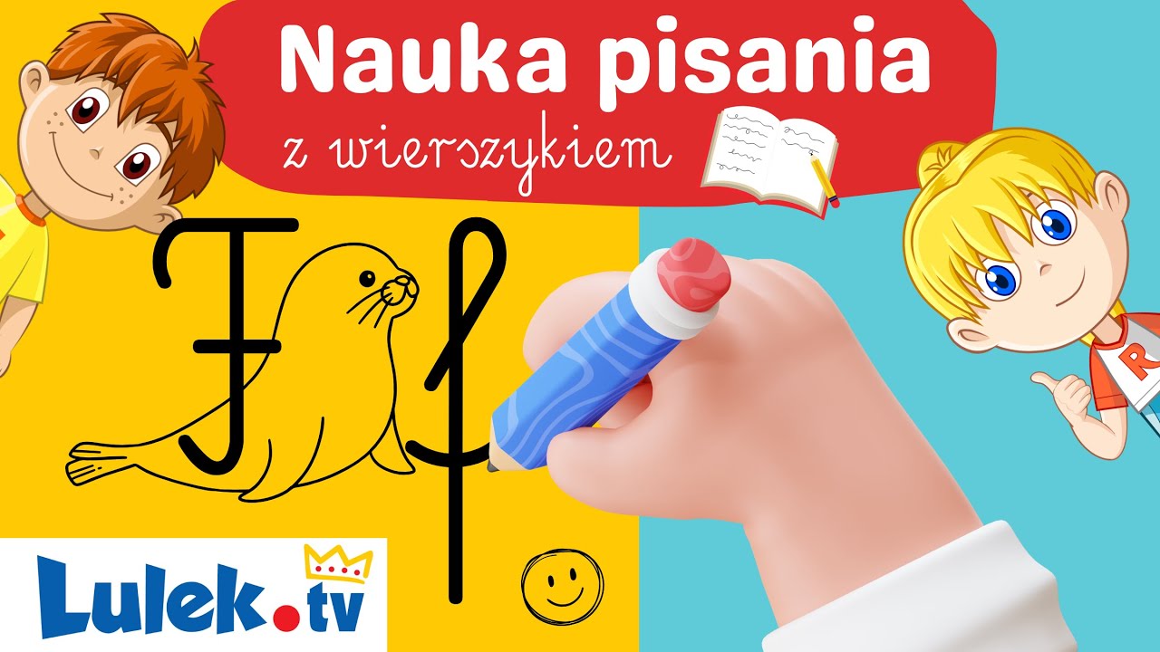 Litera F - nauka pisania z wierszykiem. Literki Lubią Spacerki @lulek​