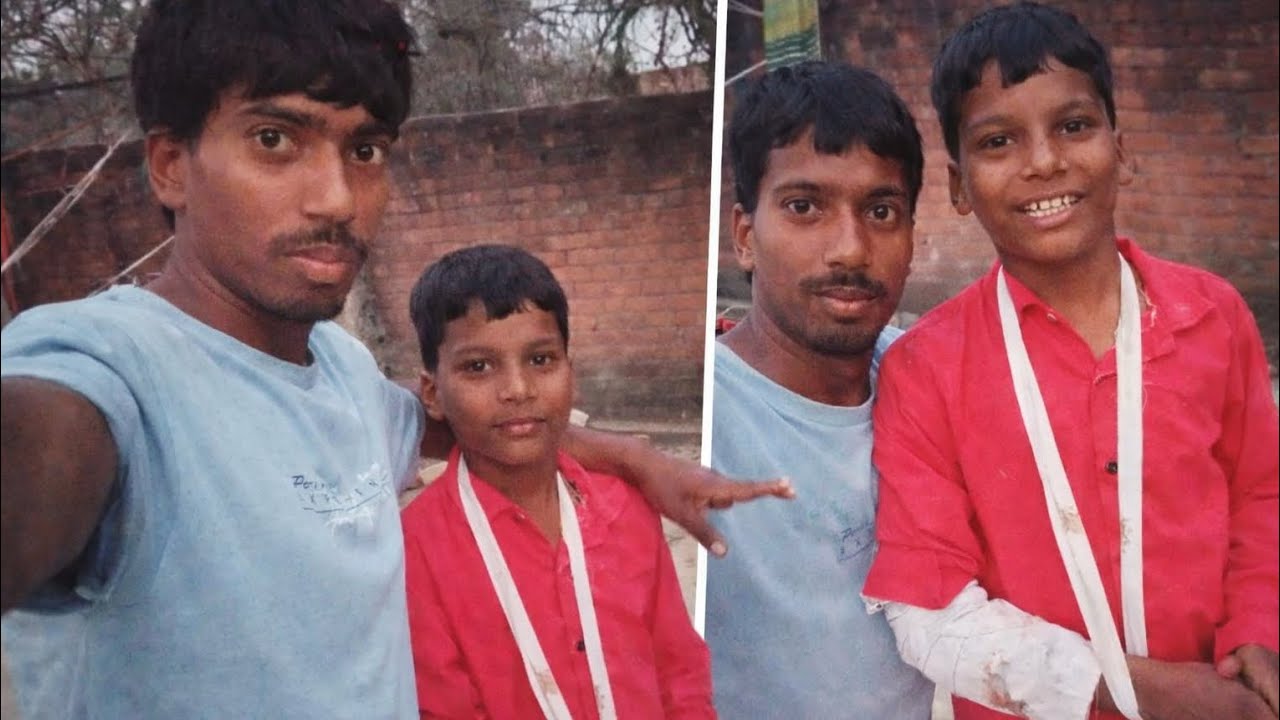 आज मेरे छोटे भाई का हाथ टूट गया 😢 | Village Vlog #trending #vlog #viral 