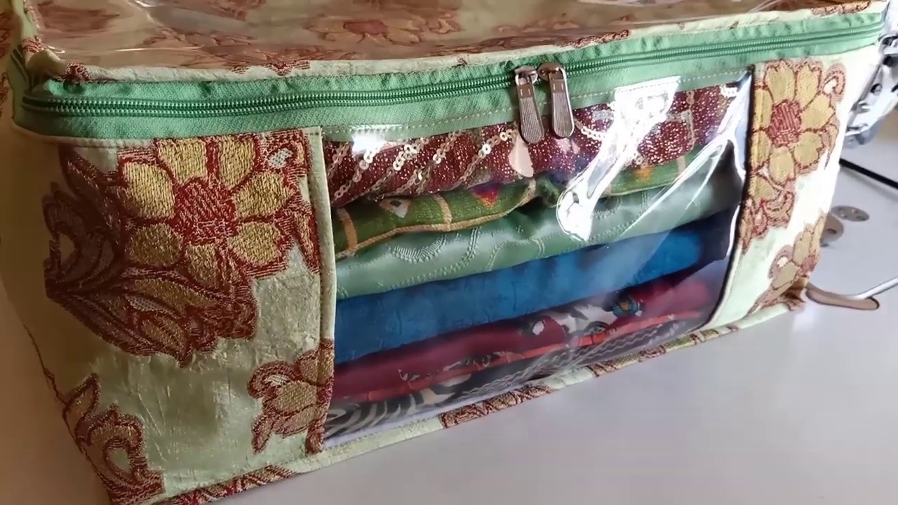 HOW TO MAKE ORGANIZE SAREE / MAKING SAREE ORGANIZER
