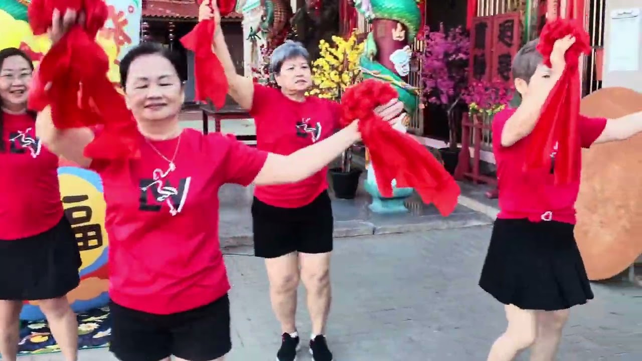 绣球花舞蹈----【马上发财】 编舞：Penny Tan.   示范：双文丹舞蹈班