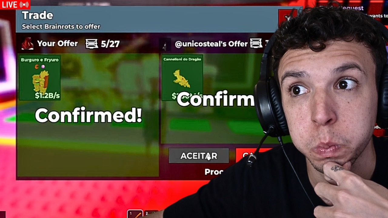 🔴PVP DE MESTRE E TRADES - TABINHO BRAINROTS !