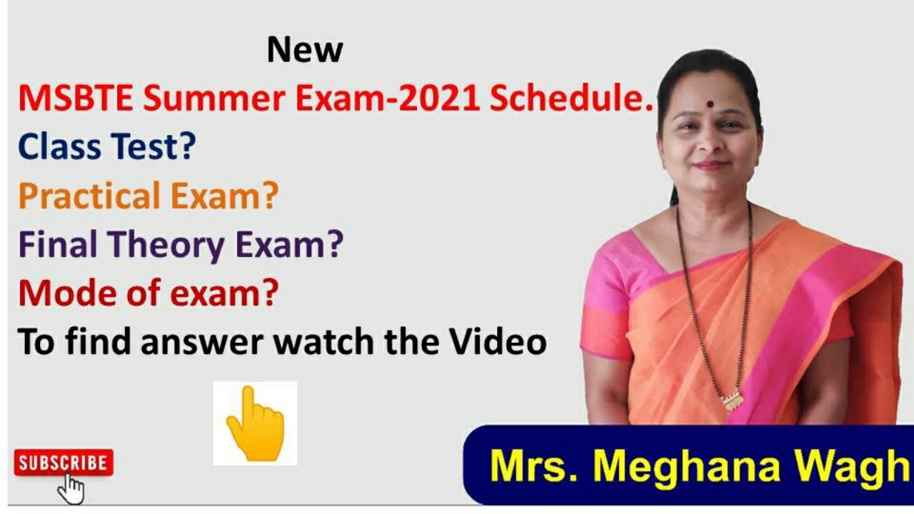New-Change in Schedule Summer exam 2021 #msbtesummerexam2021 #diplomasummerexam2021