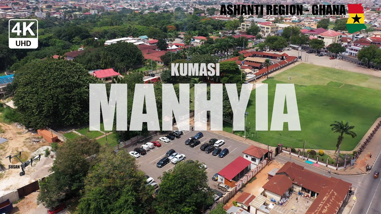 Manhyia Aerial View in Kumasi Ghana 4K