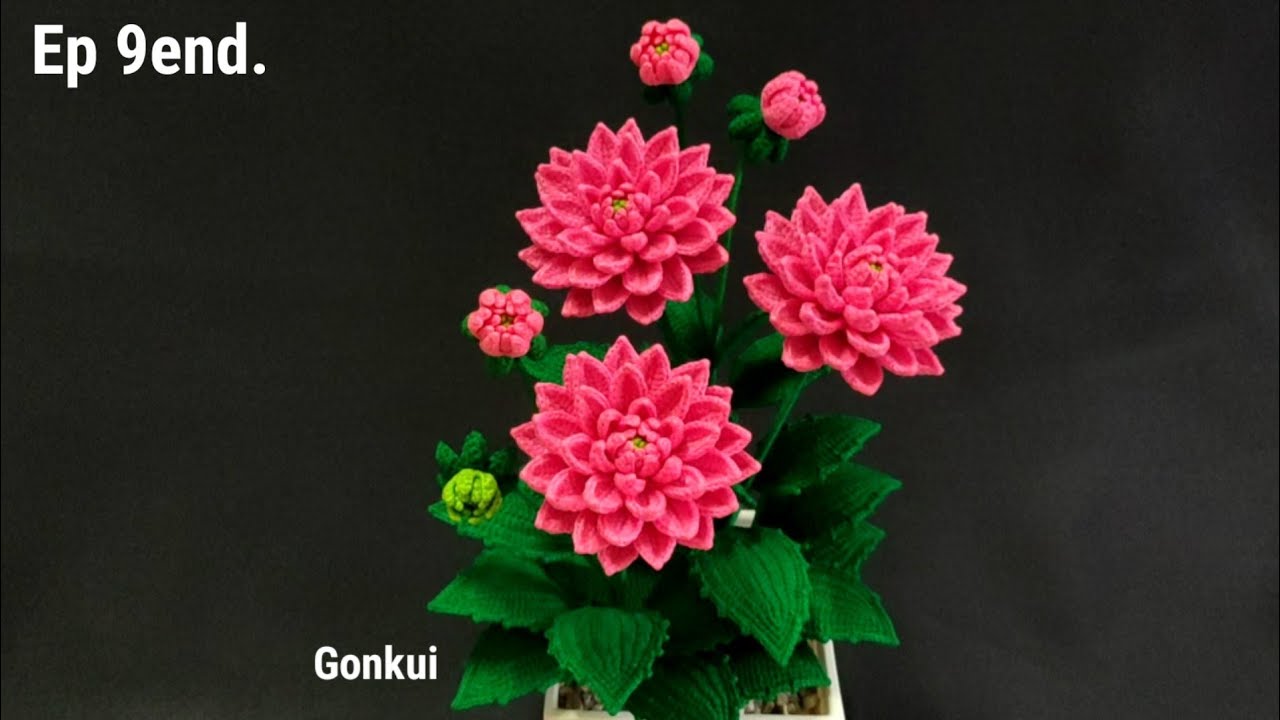 Crochet flower | Crochet Dahlia flower Ep9end.✨ Assembling flowers #crochetflower #crochet