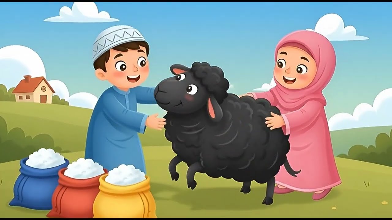 Baa Baa Black Sheep muslim hindi version | islamic Nursery Rhyme #islamiccartoon #nasheed #kids