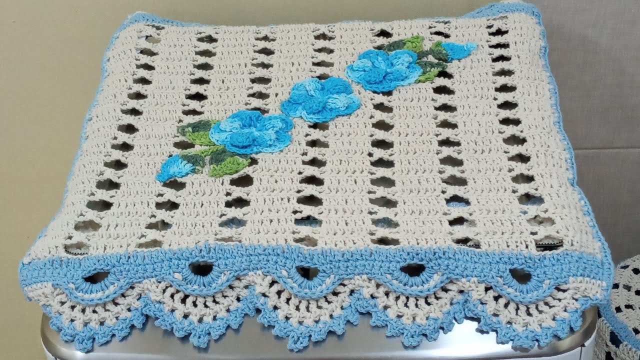 capa de fogão de crochê 🧶 #jogodecozinhaesther