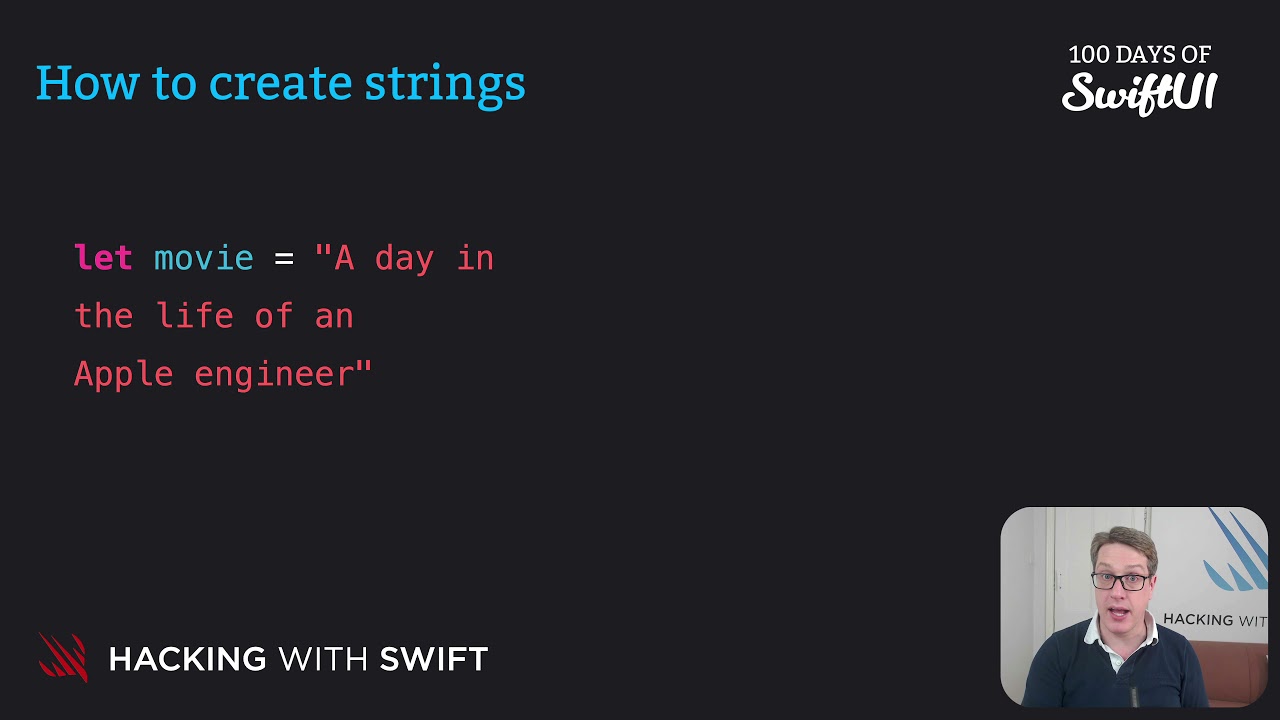 How to create strings &ndash; Swift for Complete Beginners